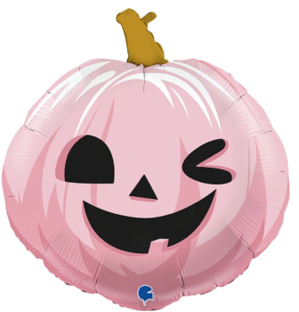 XL Folienballon Figur - Kürbis in pink - 74cm